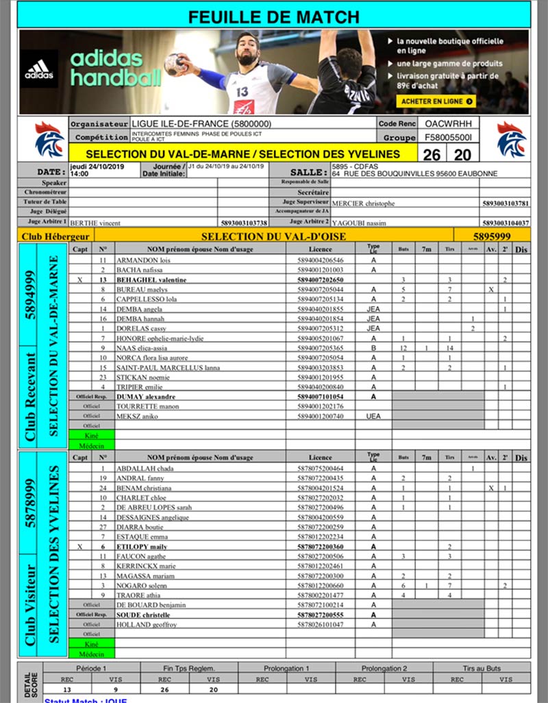 feuille-de-match selection 94 vs selection 94